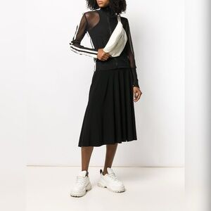 Normal Kamali Flared Midi Skirt Black